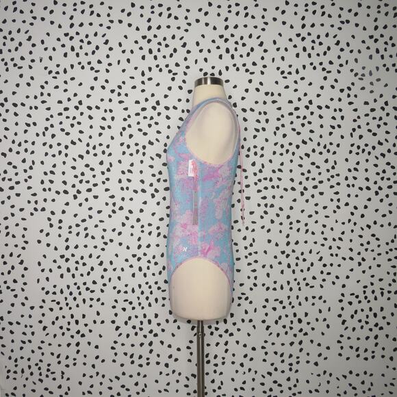 LoveShackFancy x Hurley Under the Sea Mermaid Print Cut Out One Piece Swimsuit - Picture 7 of 16